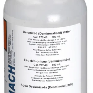 Deionized water, 500 mL