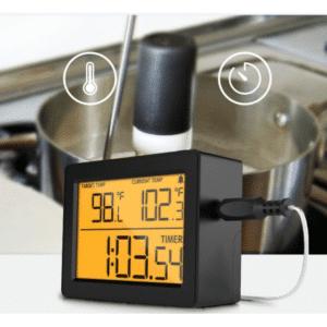 Cappec Instant Thermometer with High/Low Temperature Alarms, Up/Down Timer