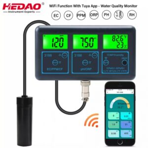 7 IN 1 Tuya WIFI Online PH.EC.ORP.TDS.RH%.CF.Tem tester