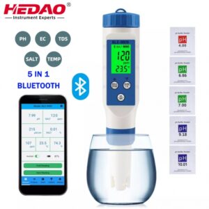 5 IN 1 HEDAO Bluetooth PH/TDS/EC/TEMP(℃/℉) /Salinity meter BLE-9909