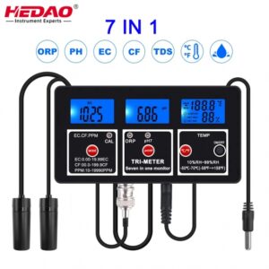7 in 1 pH / RH / Temperature / Conductivity EC / CF / TDS(PPM) Water Quality Tester